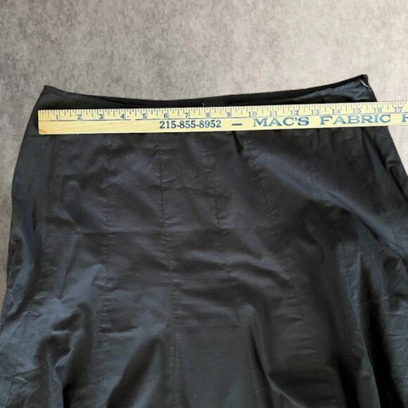 Jarbo Ultra Flare Maxi Skirt Womens Size 10 Black A Line Swing Skirt 100% Cotton - Picture 10 of 13